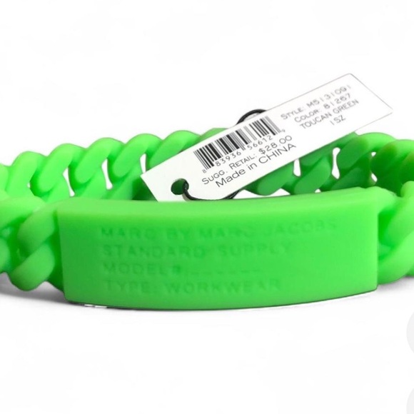 Marc By Marc Jacobs Black and Neon Green Bracelet Duo - Picture 2 of 3